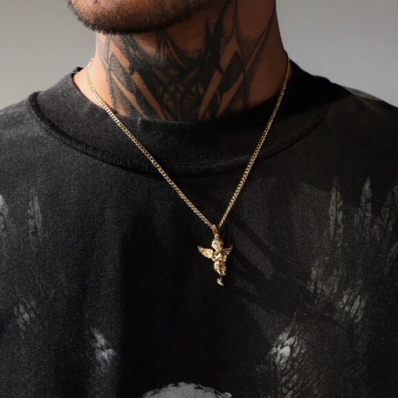 Micro Angel Pendant in Sterling Silver - Picture 3 of 4